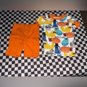 Boys size 8 spotted zebra cat pajama set summer pj’s